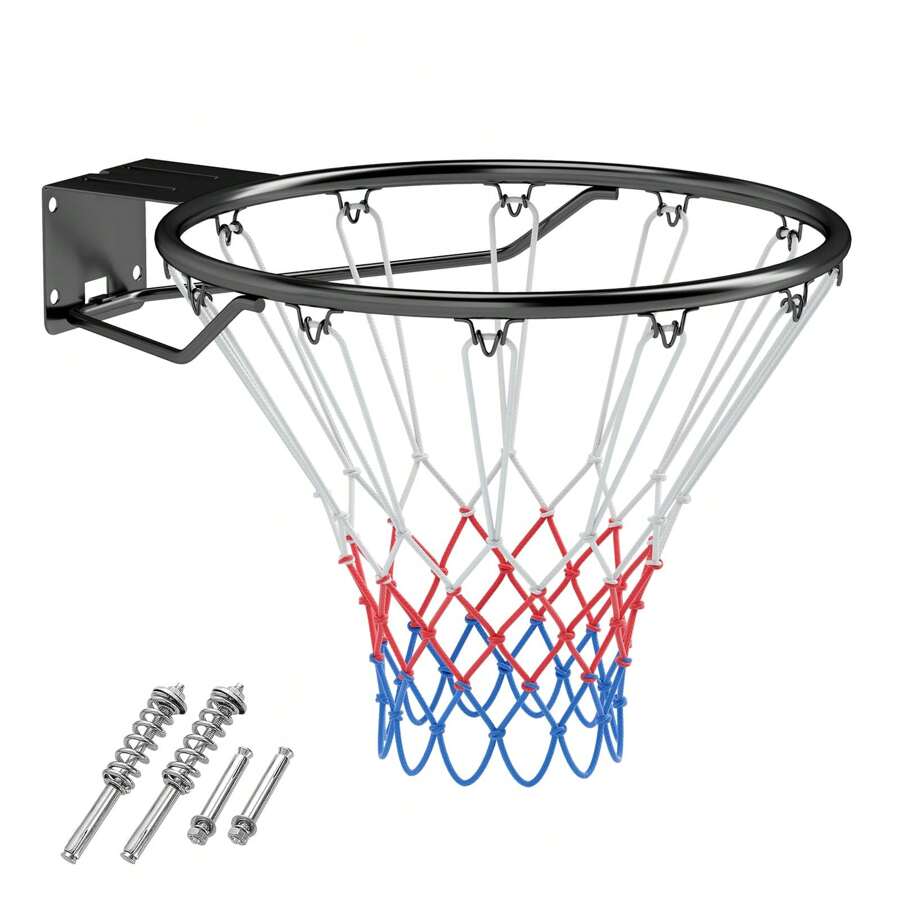45 CM Basketball Rim Replacement Wall Mounted Basketball Hoop - Black - View 1