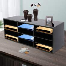 YUNRUX 4-Tier Literature Organizer For Office School Literature Holder File Sorting Paper Storage Mailbox