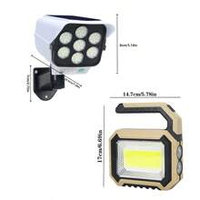 1pc Solar Anti-Theft Light Imitation Surveillance Camera Street Light Human Body Sensor Lighting Suitable For Outdoor Courtyard Garden Corridor Lighting - Multicolor - View 3