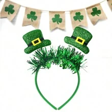 1pc St. Patrick's Day Clover Headband, Irish Festival Party Decoration Hair Accessory, Shamrock & Clover Ornament Headband, Carnival Party Supplies, Birthday Celebration