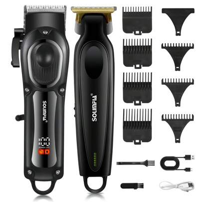 Cortadora de pelo eléctrica SOLIMPIA para hombres, kit profesional de corte de cabello con recortadora de cero espacios, máquina de cortar el cabello, mejor vendedor de recortadoras