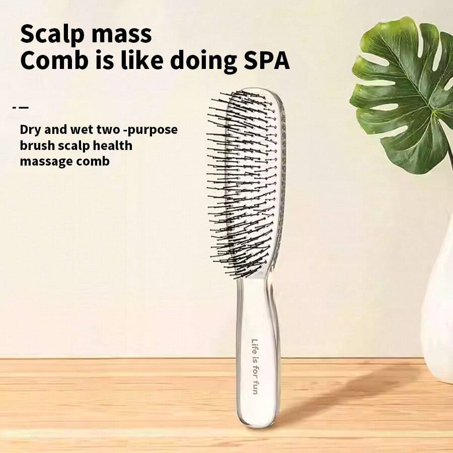 Miniso Lược massage da đầu - Trải nghiệm như ở SPA cho việc chăm sóc tóc khô và ướt (1 CÁI) - Bạc - Xem 1