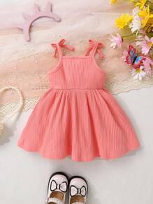 Baby Girl 2pcs/Set Soft & Comfy Cute Butterfly Decor Suspender Princess Dress Outfit