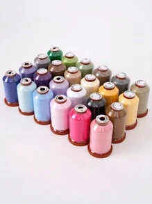 Set de 3 piezas de hilo de coser de poliéster premium: colores regulares mixtos para coser en casa, para máquina y costura a mano (1100 yardas cada uno)