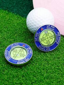 果岭坡度读数器、水平仪、球位标记、高尔夫设备、双面球标 - 藍色 - 查看 6