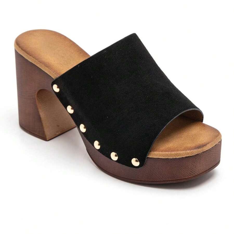 Summer Casual Versatile Simple Wedge Sandals - Black - View 1