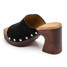 Summer Casual Versatile Simple Wedge Sandals - Black - View 3