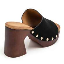 Summer Casual Versatile Simple Wedge Sandals - Black - View 4