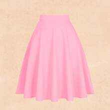 MAXI-SKIRT AND WHITE T-SHIRT - Baby Pink - View 2