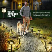 6 Pcs Solar Outdoor Lights,12 Pack LED Solar Lights Outdoor Waterproof, Solar Walkway Lights Maintain 10 Hours Of Lighting For Your Garden, Landscape, Path, Yard, Patio, Driveway