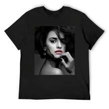 Penelope Cruz T-Shirt Vintage T Shirts Vintage Custom Shirt Shirts Graphic Tee Plain Black T Shirts Men - Black - View 1