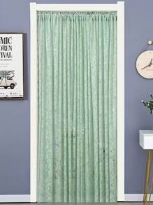 1pc Bohemian Style Double Layer Lace Sheer Curtain, Grommet Top Design For Easy Installation, Soft Polyester Fabric, Multiple Sizes Available To Suit Different Settings, Suitable For Bedroom