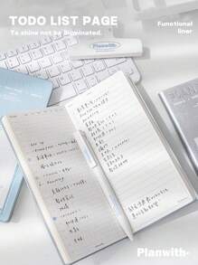 Pianificatore giornaliero, diario 2025, quaderno portatile, lista dei compiti, libro di stampa per autosviluppo, lista dei compiti, forniture scolastiche, ritorno a scuola