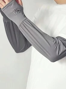 Męskie rękawy z filtrem UV, luźne mankiety bez palców z haftowanymi literami