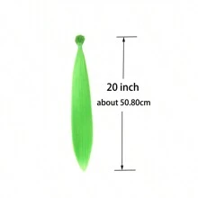 20 hebras de 20 pulgadas de extensiones de cabello sintético multicolor de Kanekalon con punta en I y queratina, para piezas de cabello, Día de San Patricio