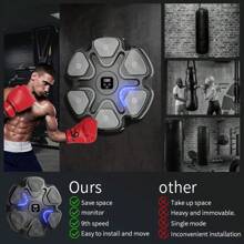 Music Boxing Machine With Boxing Gloves, Boxing Wall Mount Machine For Adult Smart Boxing Traineing Machine , Boxing Workout Equipment Target For Home, Office, Gym - Black - View 4