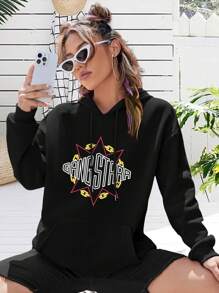 Women's Gang Starr Hoodies T-Shirts Hip Hop Apparel Classic Style - Black - View 1