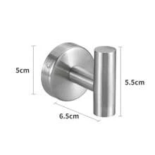 1Pc 304 Stainless Steel Self-Adhesive Keys Holder Bathroom Kitchen Wall Hanger Robe Hook Hanging Rack For Clothes Bag Hat - Multicolor - View 3