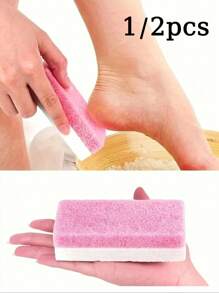 1/2 件装足部浮石去角质锉刀、老茧死皮去除剂、足跟刷、沙龙足部磨砂垫、男女修脚去角质工具、包、收纳袋、节日礼物收纳 - 粉色 - 彩色 - 查看 1