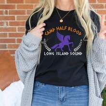 Summer Camp Halfblood Shirt,Percy  Jackson Tshirt,Summer Vibes Shirt,Bookish Shirt - màu đen - Xem 1