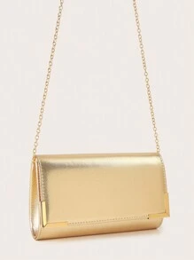 Glitter, Shiny, Luxury, Glamorous, Elegant, Exquisite Large Women Clutch Purse Evening Bag Prom Handbag With Detachable Chain For Wedding Velvet Elegant For Girls, Women, College Students, Rookies & White-Collar Workers For Party, Prom, Wedding, Perfectly Matching With New Years Outfit - Gold - View 4