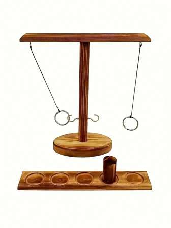 1 件木制套圈游戏，节日派对饮酒游戏道具