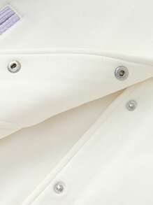 Balabala Girls' Color-Block Baseball Jacket, Spring Preppy Look