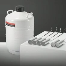 Liquid Nitrogen Tank, 3-20 L Aluminum Alloy Liquid Nitrogen Container, LN2 Tank Dewar With 6 Canisters And Carry Bag With Straps, Cryogenic Tank For Beauty Industry, Seminal Fluid Preservation, Scientific - 30L - View 1