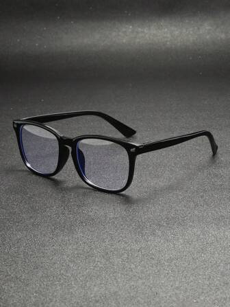 1pc Unisex Round Frame Y2K Futuristic Clear Lens Glasses