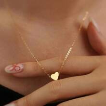 Diamday 1PC Stainless Steel Two-Color Pendant Necklaces For Women Chokers Fashion Festival Party Gift Jewelry