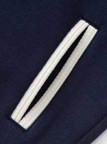 Balabala Girls' Color-Block Baseball Jacket, Spring Preppy Look