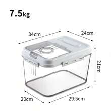 NetHong Airtight Rice DryFood Pet Container Seed Cat Dog Animal Food Storage Bin Baskets,Kitchen Accessaries,Kitchen Organiser,Kitchen Storage,Food Storage Containers,Storage Box With Lid,Kitchen Stuff,Rice Storage - White - View 10