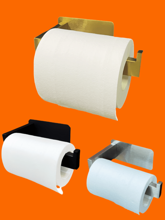 1 件镀金卫生纸架，浴室纸巾分配器架，不锈钢