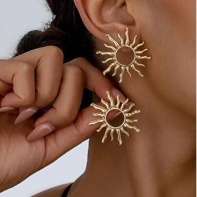 1 Cặp bông tai đính hoa hướng dương thời trang thanh lịch cá nhân hóa