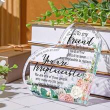 1pc, Acrylic Decoration,Sunflower Friendship Plaque For Women - Perfect Bestie, Sister, Birthday, Thank You Gift