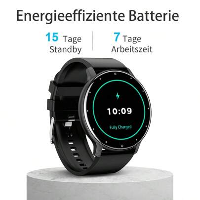 LIGE Unisex Smartwatch mit Schrittzähler, Kalorienverbrauch, Anrufbenachrichtigung, wasserdichter Fitness-Tracker, Herzfrequenzmonitor, Blutdruckmonitor, Schlafmonitor, Wecker, Nachrichtenerinnerung, Wettervorhersage, Kamera, Sitzend-Erinnerung, kompatibel mit Android und iOS