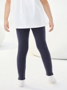 Balabala Girls' Leggings, Young Girl' Casual Pants, Girl Knit Cotton Legging Pants - Navy Blue - View 5