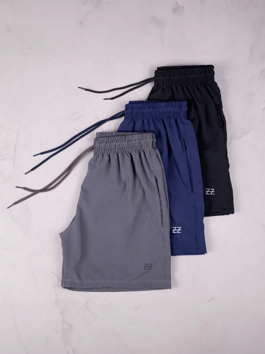 Men's Gym Training Shorts Kit 3 - Dark Grey - View 1