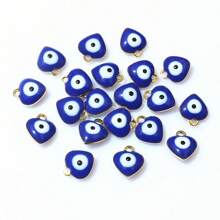 10-20 件 9x8 毫米珐琅邪眼心形吊坠不锈钢 DIY 珠宝制作配件手链耳环 - heart - 查看 4
