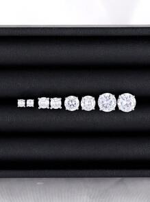 1 Paar Mode 925 Sterling Silber Kubikzirkonia Ohrringe Ohrstecker Hochzeits Jahrestags Schmuck für Frauen Weihnachtsgeschenk Edler Schmuck