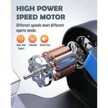 Under Desk Elliptical Machine Ellipse Leg Exerciser For Senior, 12 Adjustable Speeds Quiet And Portable Seated Pedal Exerciser For Training With Remote Control - Blue - View 2