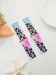 1PC Pink Blue Leopard Printed Silicone Bracelet Sport Style Watch Strap Compatible With Samsung Galaxy Watch4/Watch4 Classic/Watch5/Watch5 Pro/Watch6/Watch6 Classic/Watch7 Watch Bands