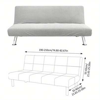 S/L Folding Sofa Bed Cover Thick Case Armless Sofa Bed Sheet Sofa Covers