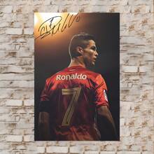 Christiano Inspired Canvas Wall Art -Football Star Prints, 1 PC Keyword Wooden Framed Canvas Painting - Thickness 2. 25cm/0. 9inch, Home Gift Decoration Room Decoration Aesthetic Wall Decoration Art Perfect Gift Autumn And Winter Wall Decoration Living Room Decoration Bedroom Decoration Kitchen Decoration Entry Decoration Bathroom Decoration Direct Wall Painting High Quality Wall Painting Poster