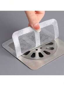5-20Pcs Anti-Insect Floor Drain Stickers Kit, Bathroom Hair Catcher Adhesive Net, Shower Drain Filter, Prevent Clogging In The Kitchen - 銀色 - 查看 5