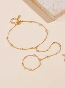1 pieza Cadena de satélite chapada en oro de plata esterlina S925, joyería de pulsera lujosa y ligera para mujer