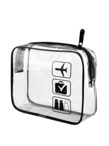 1 件/3 件透明洗漱用品旅行包，旅行携带，机场航空配件合规包，夸脱尺寸女士和男士化妆包，适用于假日海滩、浴室收纳、卧室收纳，大容量