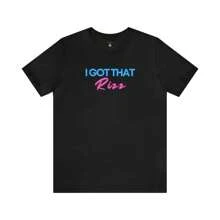 I Got That Rizz, Rizz Shirt, Gen Z Shirt, Gift For Her, Gift For Him, Gift For Teen T-Shirt, Oversized Short Sleeve Classic Heavy Cotton T Shirt Printed Graphic Tee Women's Casual Short-Sleeved Top - Black - View 1