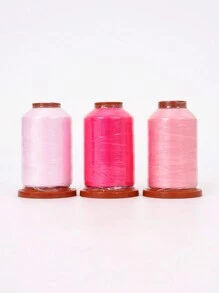 Set de 3 piezas de hilo de coser de poliéster premium: colores regulares mixtos para coser en casa, para máquina y costura a mano (1100 yardas cada uno)