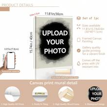 1 pieza Imprimir foto personalizada en lienzo, efecto de arte de tela de dibujos animados de anime personalizados, sube tu foto familiar, retrato familiar, recuerdos de pareja y mascotas, impresión de fotos de regalo de cumpleaños, foto de boda de mascotas
